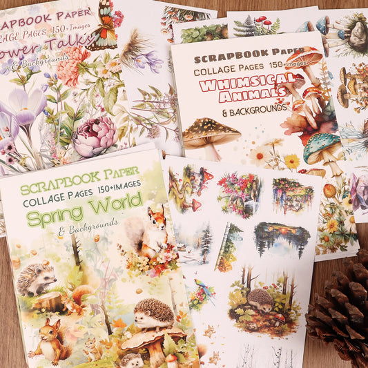 18-Sheet Mushroom Forest Cutout Book with 150+ Images for Crafts