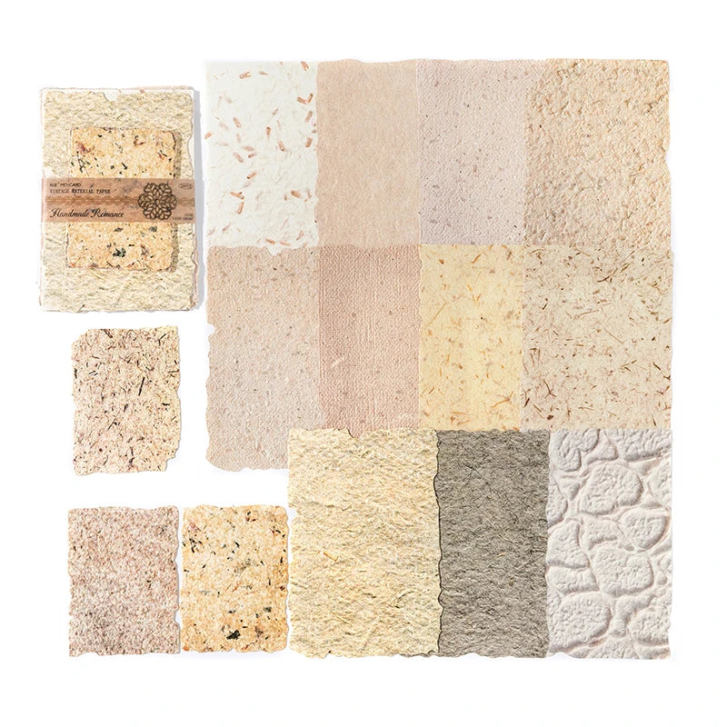 28-Piece Vintage Relief Texture Paper Set for Scrapbooking and Crafts