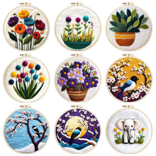 Painting Wool Craft Set – Create Beautiful Wool Needle Felt Art