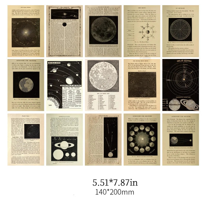 30-Piece Vintage Large Paper Set for Scrapbooking & DIY Projects