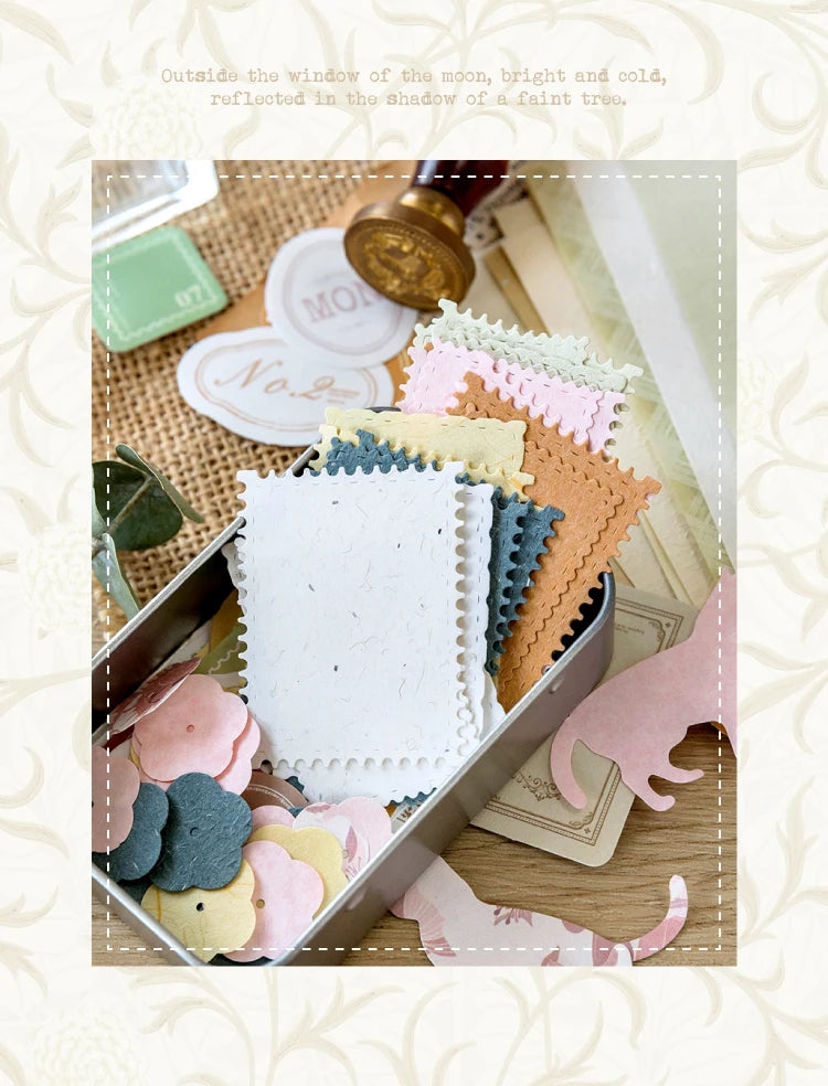 6-Style Vintage Plant Paper Set for Journaling & Scrapbooking Crafts