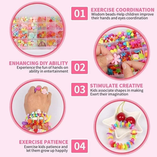 Girls DIY Bead Set Jewelry Kit – Craft, Create, and Enjoy