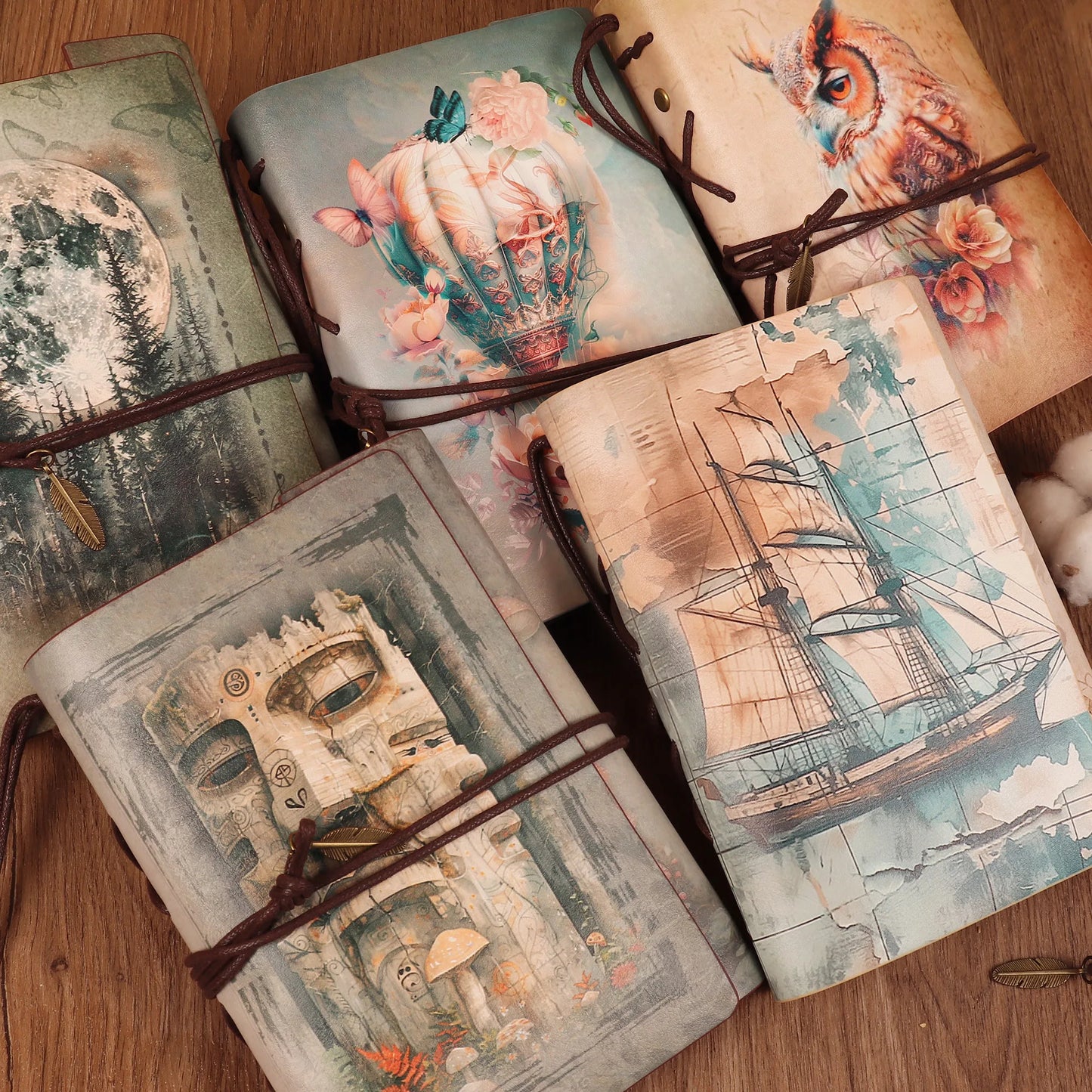 Vintage Waterproof Cowhide Journal for Journaling, Scrapbooking, and Crafts