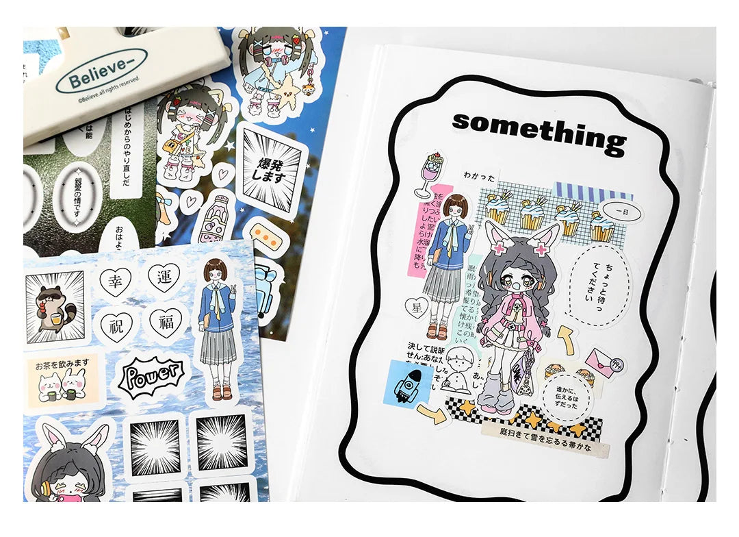 20-Piece Vintage Label PET Scenery Stickers for Scrapbooking & Crafts