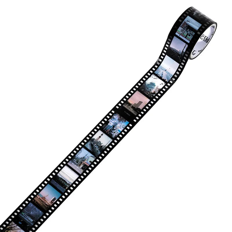 Retro Film-Themed PET Tape for Scrapbooking, Journaling, and Crafts