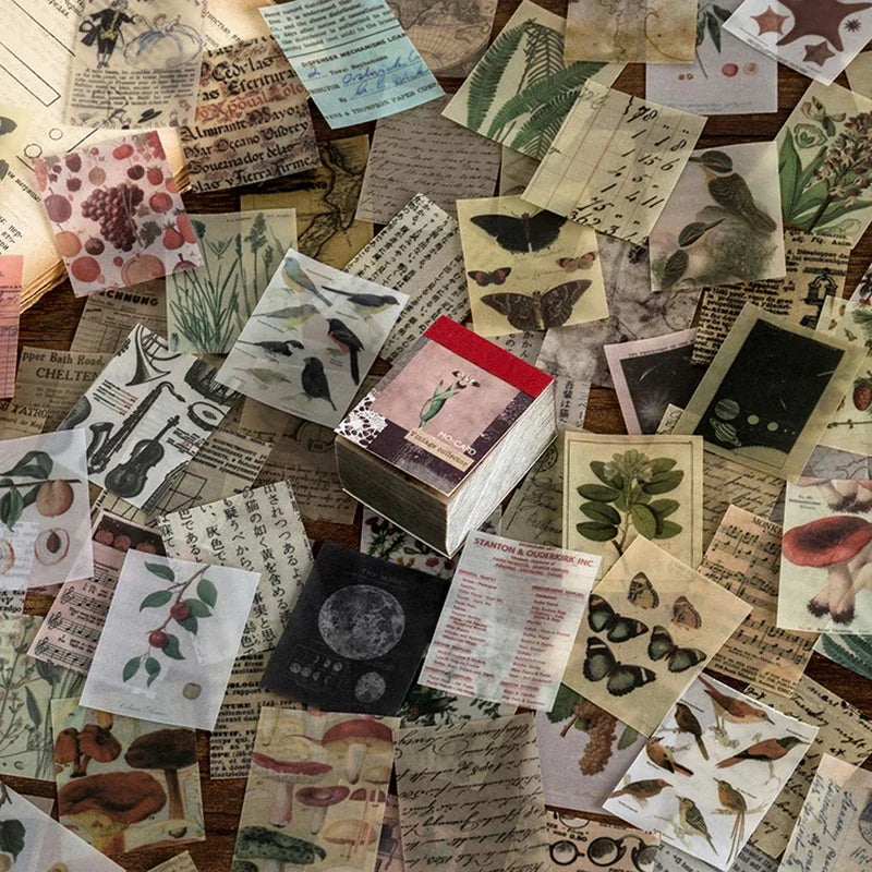 366-Piece Vintage Scrapbook Paper & Deco Stickers for Crafting