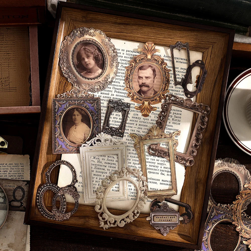 30-Piece Vintage Mechanical Clock Stickers for DIY Projects & Scrapbooking