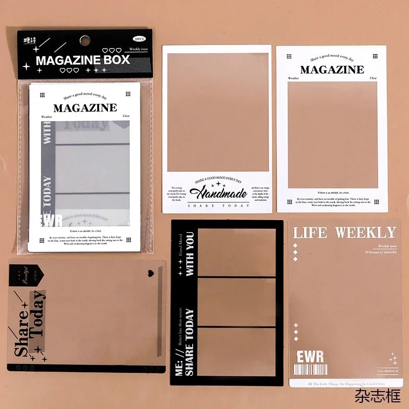 15 Sheets Vintage Photo Film Frame PET Stickers for Crafting