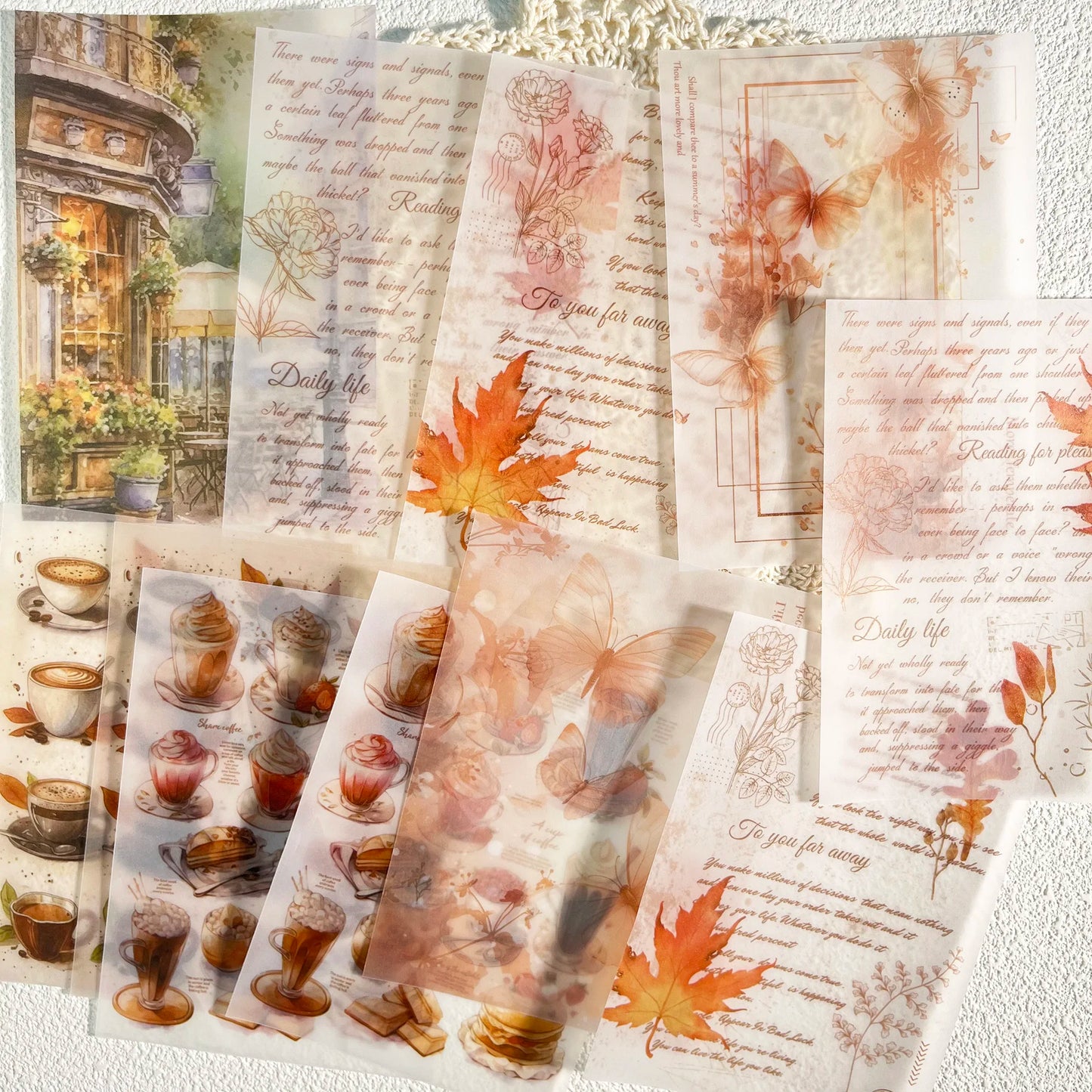 56-Piece Vintage DIY Scrapbook Set with Unique Papers & Stickers