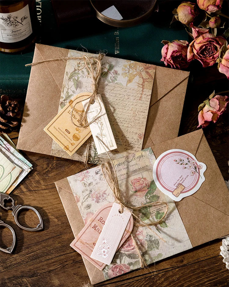 100-Piece Vintage Aesthetic Paper Set for Journaling & Scrapbooking Crafts