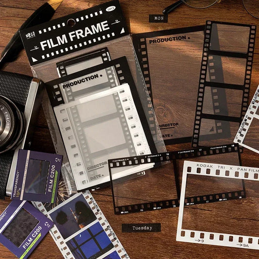 15 Sheets Vintage Photo Film Frame PET Stickers for Crafting