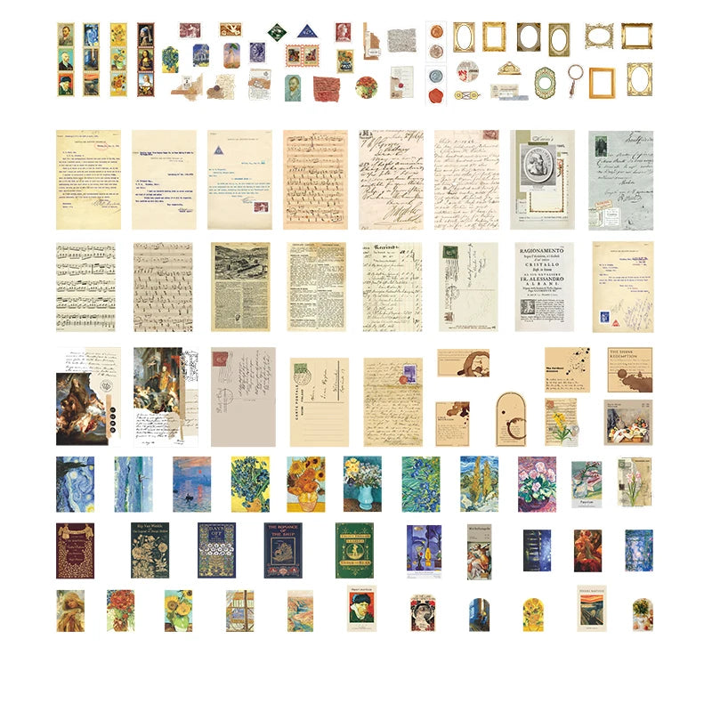 200-Piece Vintage Clip & Paste Memo Pad for Creative Crafts