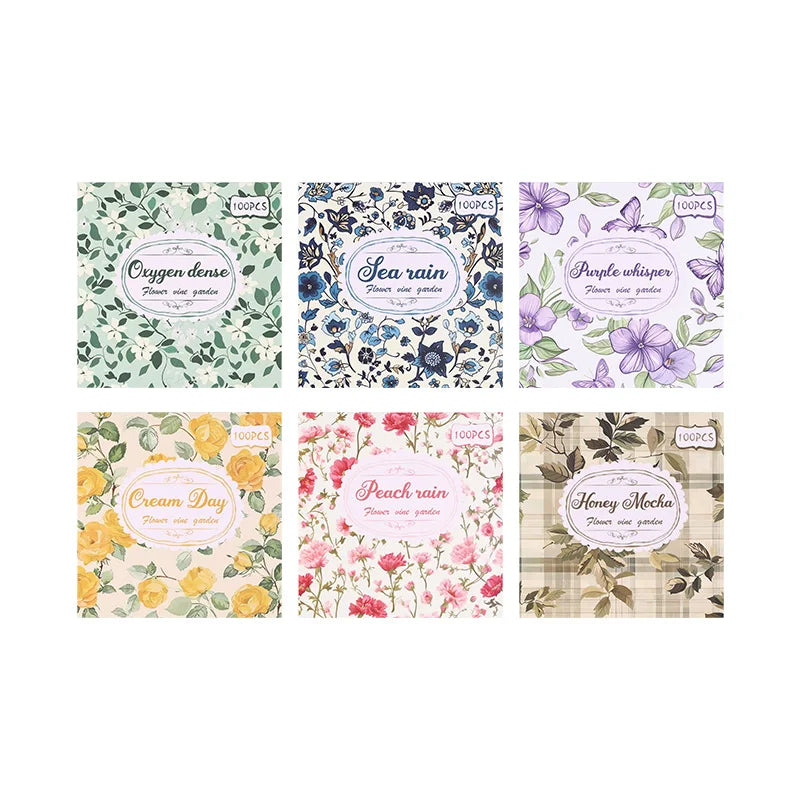 100-Piece Vintage Paper Set for Scrapbooking and Crafting Projects