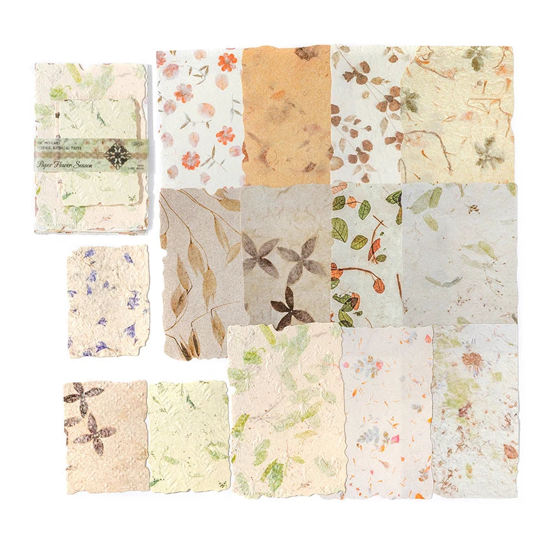 28-Piece Vintage Relief Texture Paper Set for Scrapbooking and Crafts