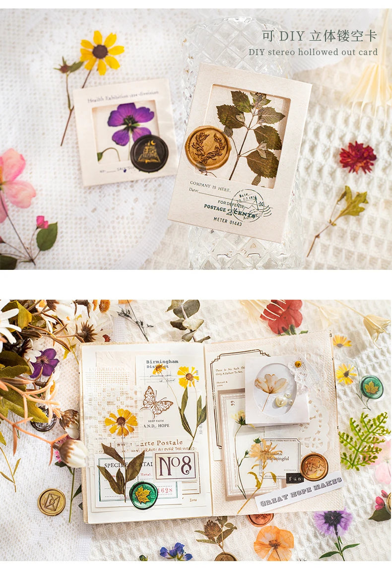 40-Piece Floral Sticker Kit for Scrapbooking and DIY Crafts