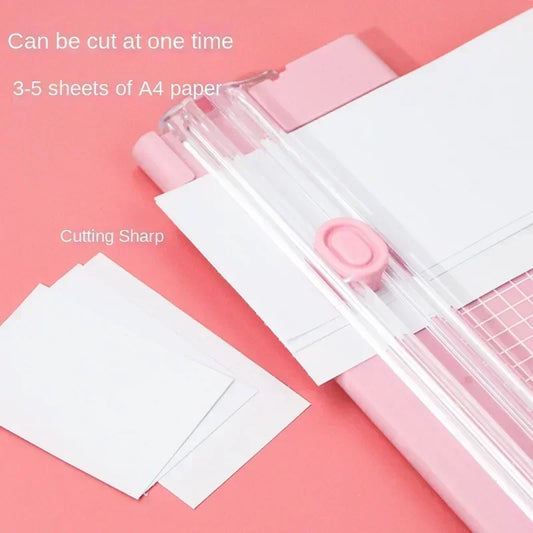 Dual-Action A4 Paper Cutter with Precision Blade & Ruler