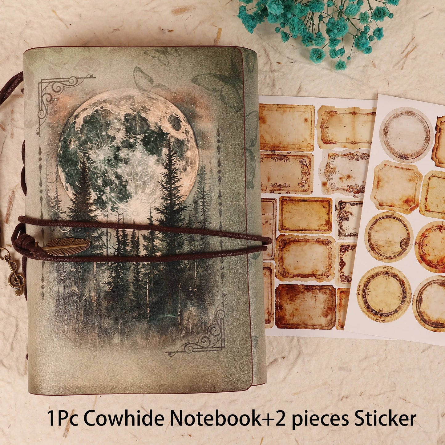 Vintage Waterproof Cowhide Journal for Journaling, Scrapbooking, and Crafts