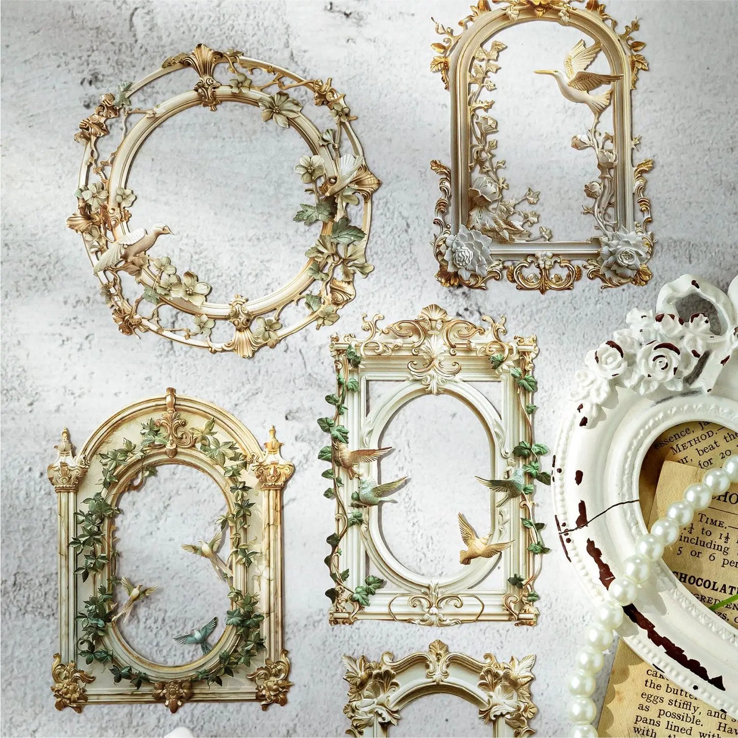 10-Piece 3D Hollow Frame Paper Set for Creative Crafts