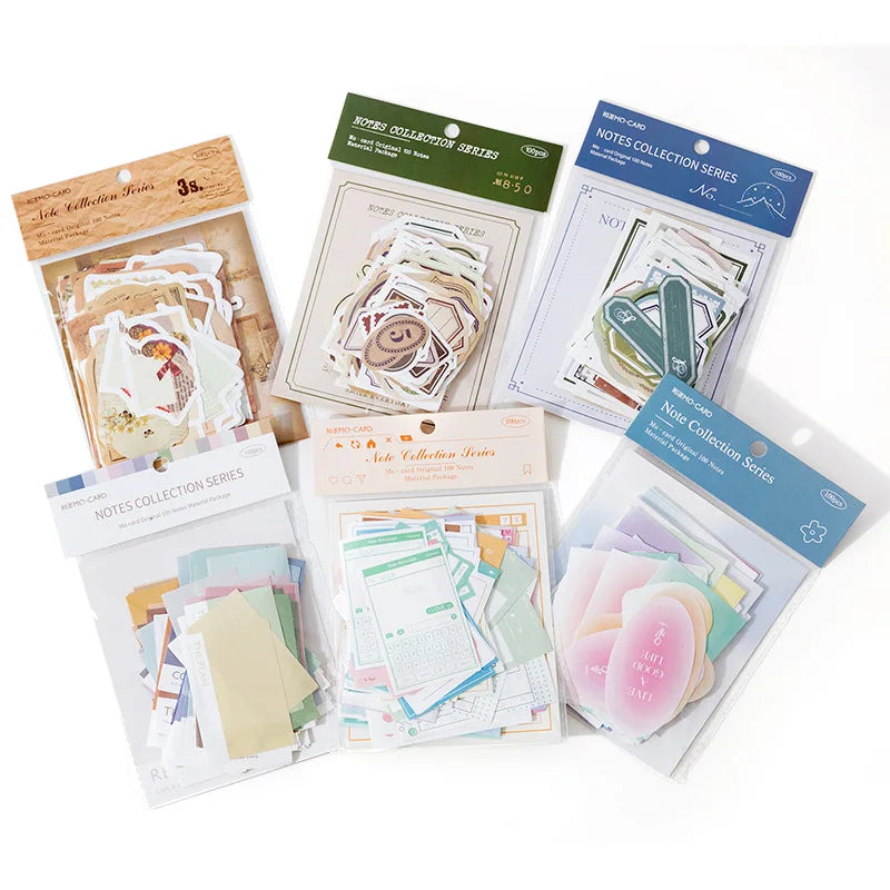 100-Piece Vintage Ivory White Note Paper Set for Creative Crafts