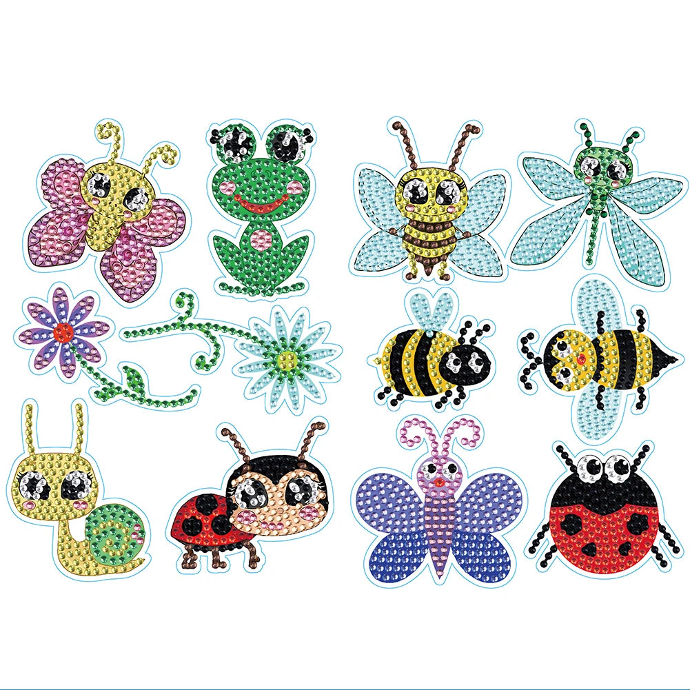 2 Sheets Self-Adhesive Rhinestone Stickers for DIY Crafts and Projects