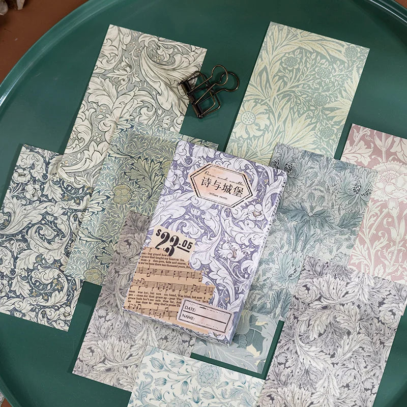 60-Piece Vintage Literature & Art Hand Tent Paper Set