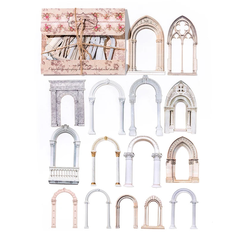 30-Piece Floating Kawaii Baroque Stickers for Scrapbooking & DIY Crafts