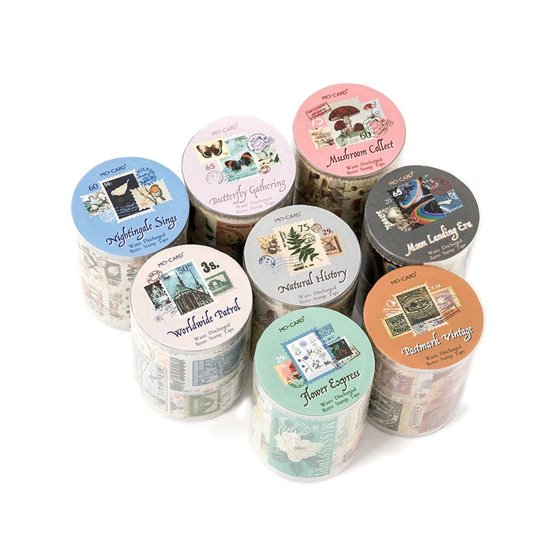 55mm x 2m Vintage Stamp Tape for DIY Crafts and Scrapbooking