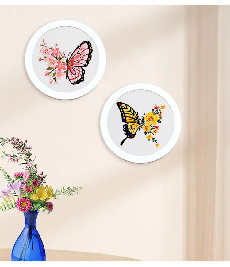 Butterfly & Flower Embroidery Kit – Beginner-Friendly DIY Needlework Set