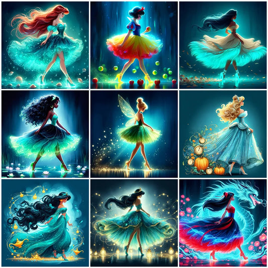 Disney Princess Diamond Painting Kit – Tinker Bell & Ariel Art