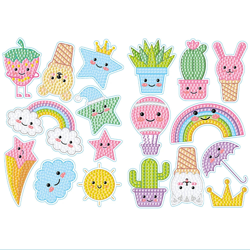 2 Sheets Self-Adhesive Rhinestone Stickers for DIY Crafts and Projects