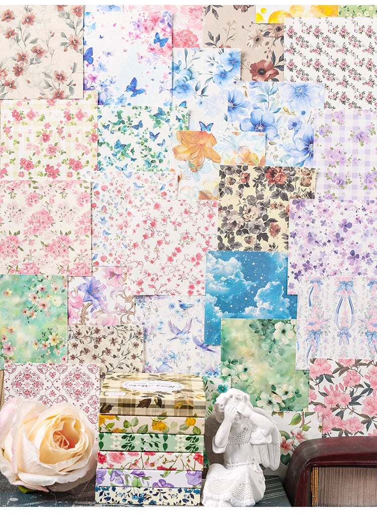 100-Piece Vintage Paper Set for Scrapbooking and Crafting Projects