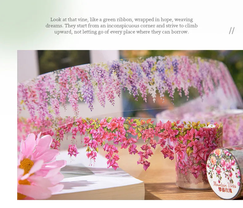 Fresh Vine PET Tape Roll for Scrapbooking & DIY Crafts