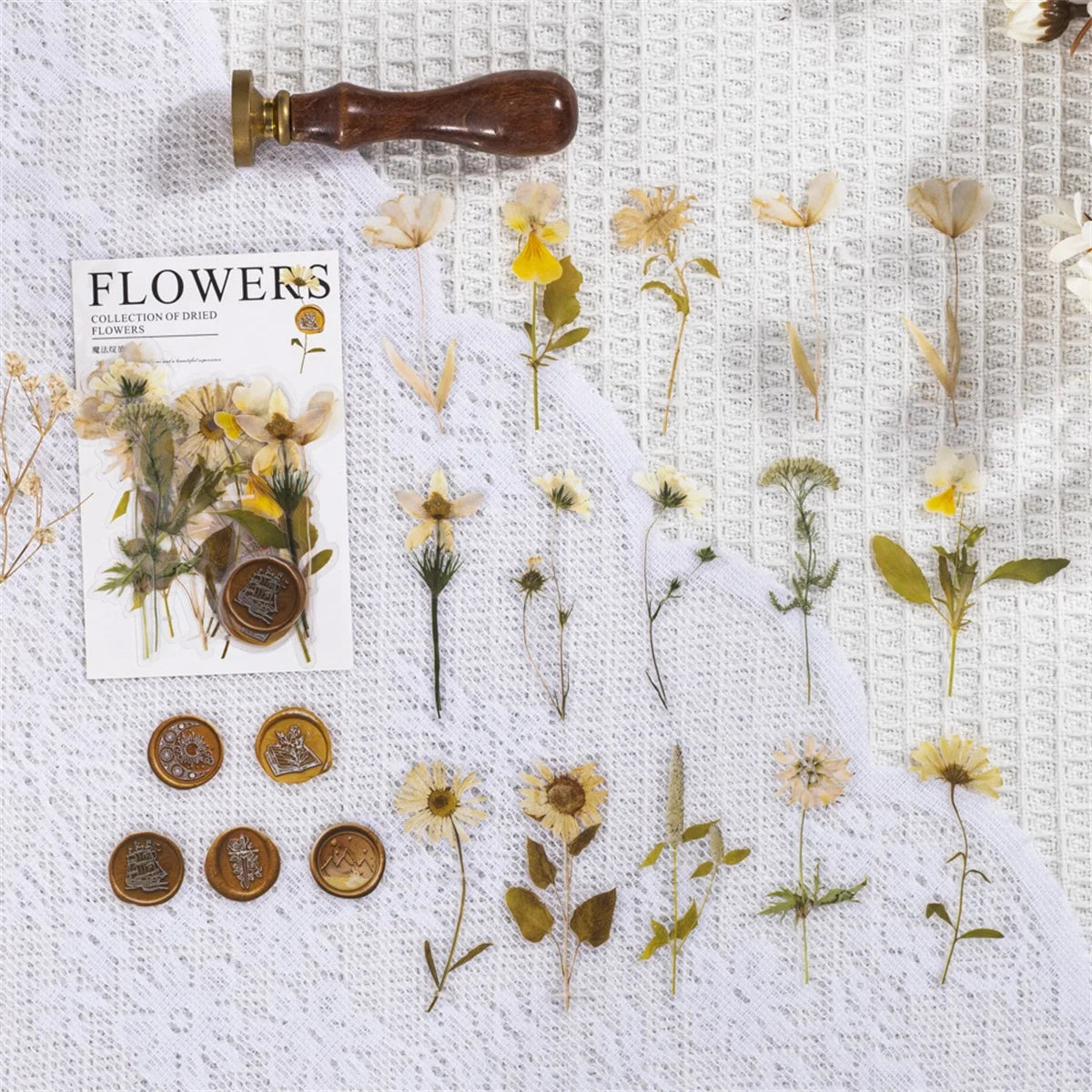 40-Piece Floral Sticker Kit for Scrapbooking and DIY Crafts
