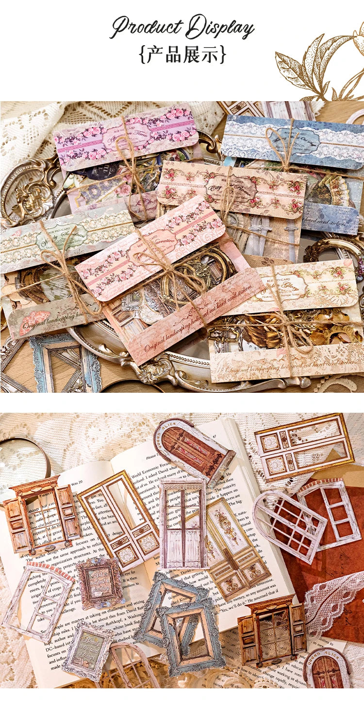 30-Piece Floating Kawaii Baroque Stickers for Scrapbooking & DIY Crafts