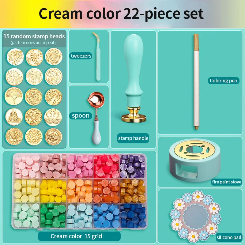 Elegant Wax Seal Stamp Kit for Invitations, Weddings, Crafts, Christmas