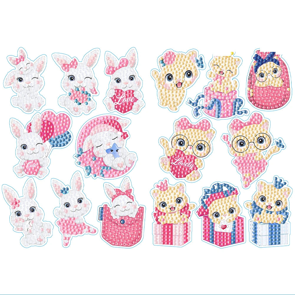 2 Sheets Self-Adhesive Rhinestone Stickers for DIY Crafts and Projects