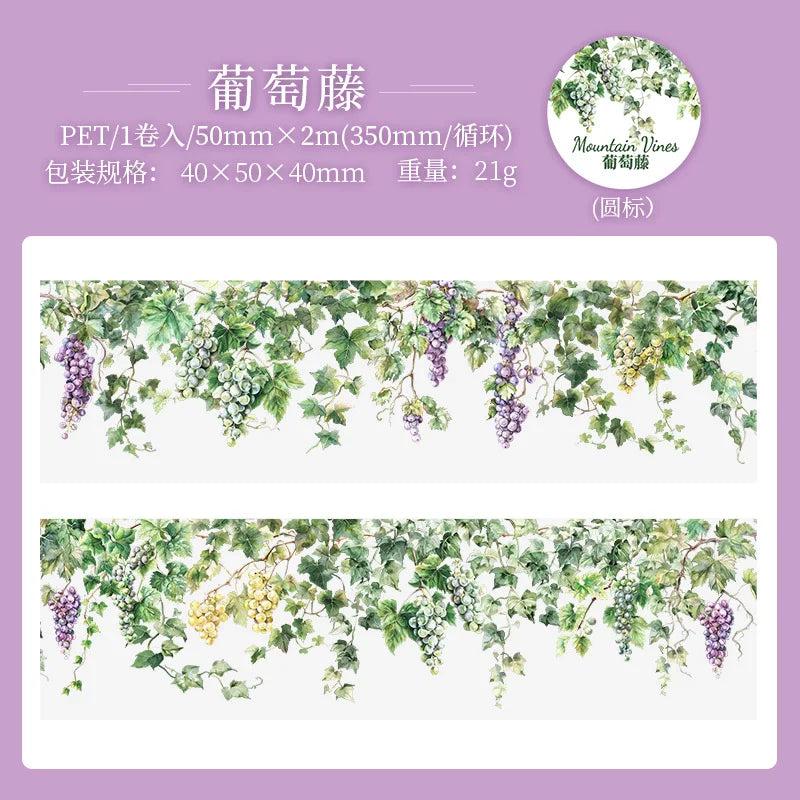 Fresh Vine PET Tape Roll for Scrapbooking & DIY Crafts