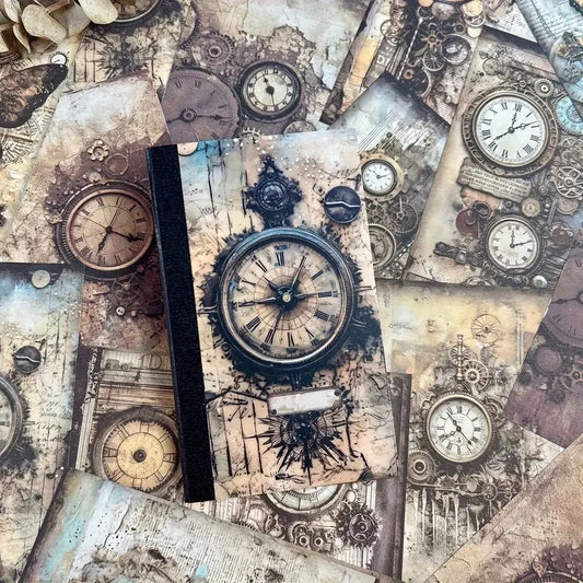 40-Piece Vintage Material Paper Set for Scrapbooking and Crafts
