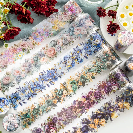 50mm x 2m Floral Decorative Tape for Scrapbooking and Crafts