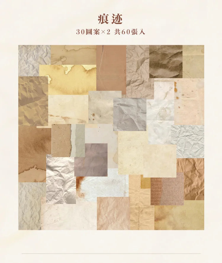 60-Piece INS-Style Retro Memo & Collage Paper Set for Crafts