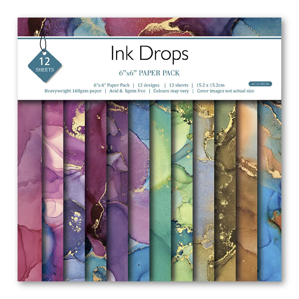 12-Sheet Vintage Flower Paper Pad for Scrapbooking & DIY Crafts