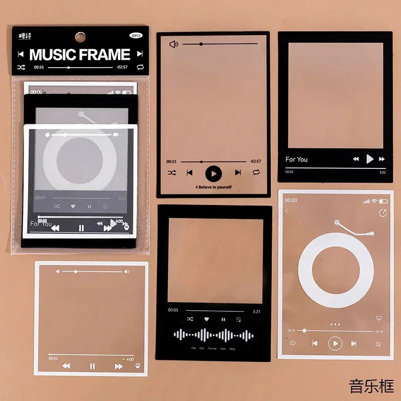 15 Sheets Vintage Photo Film Frame PET Stickers for Crafting