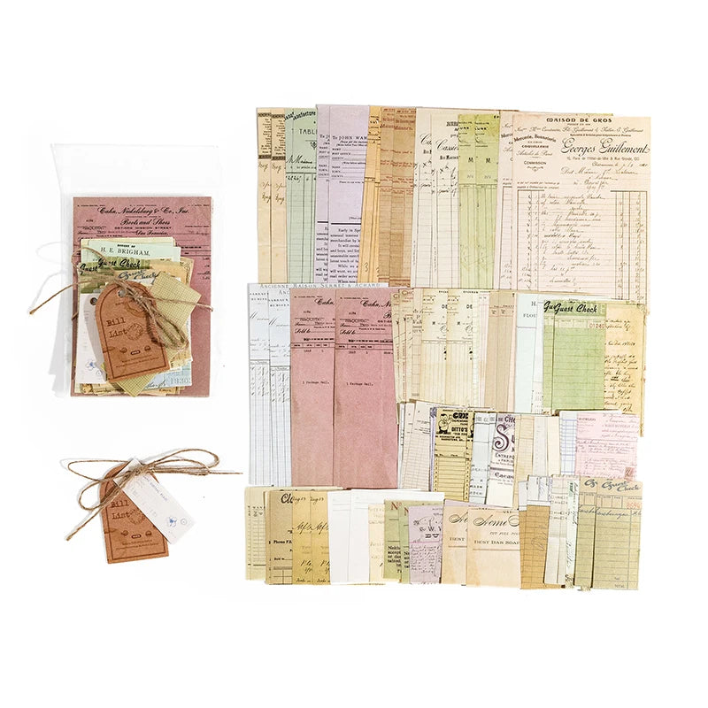 100-Piece Vintage Aesthetic Paper Set for Journaling & Scrapbooking Crafts