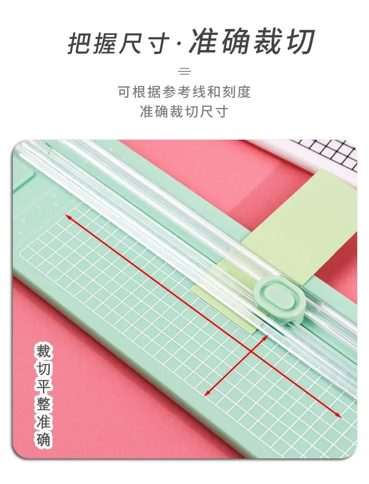 Dual-Action A4 Paper Cutter with Precision Blade & Ruler