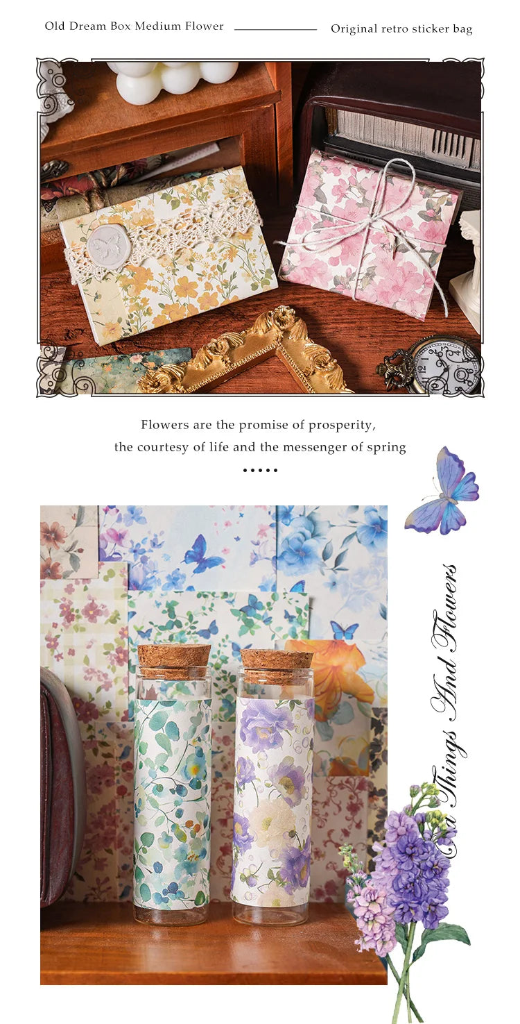 100-Piece Vintage Paper Set for Scrapbooking and Crafting Projects