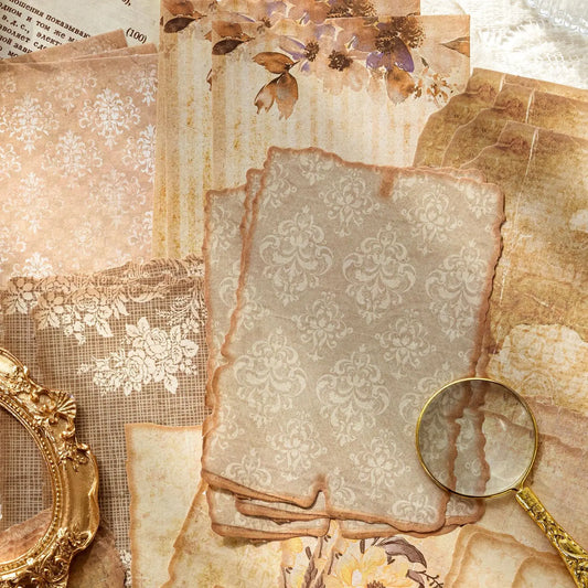 30-Piece Handmade Vintage Decorative Paper Set for DIY Crafts