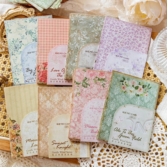 30-Piece Handmade Vintage Decorative Paper Set for DIY Crafts