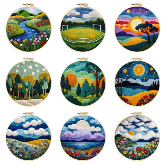 Wool Felting Painting Kit – Creative DIY Craft for Beginners
