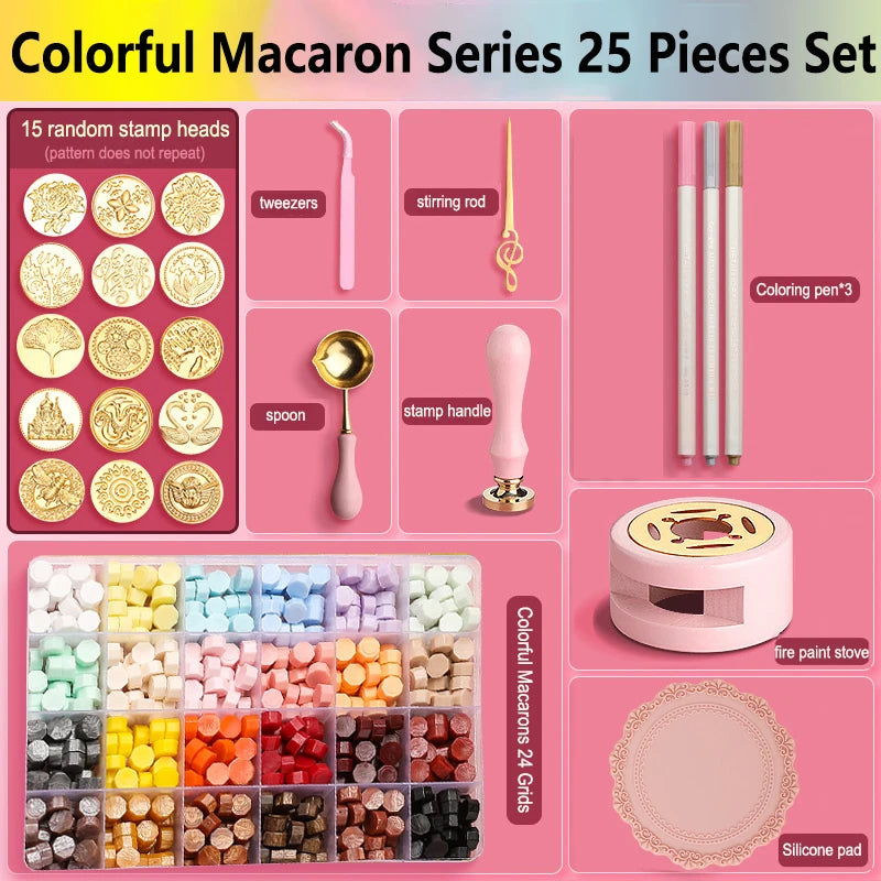 Elegant Wax Seal Stamp Kit for Invitations, Weddings, Crafts, Christmas