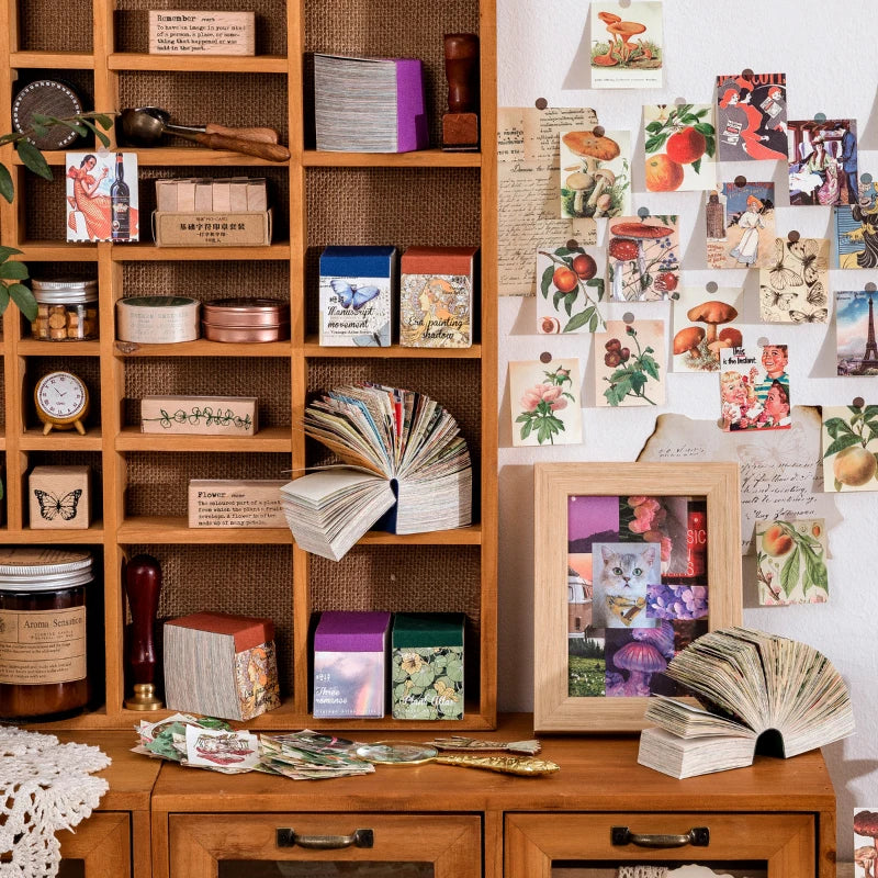 400-Piece Vintage Craft Paper Set for Scrapbooking & DIY Projects